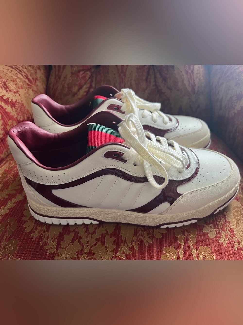 Gucci Re-Web Rosso Ancora Sneakers - Picture 2 of 5